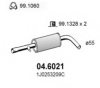 VW 1J0253209D Middle Silencer